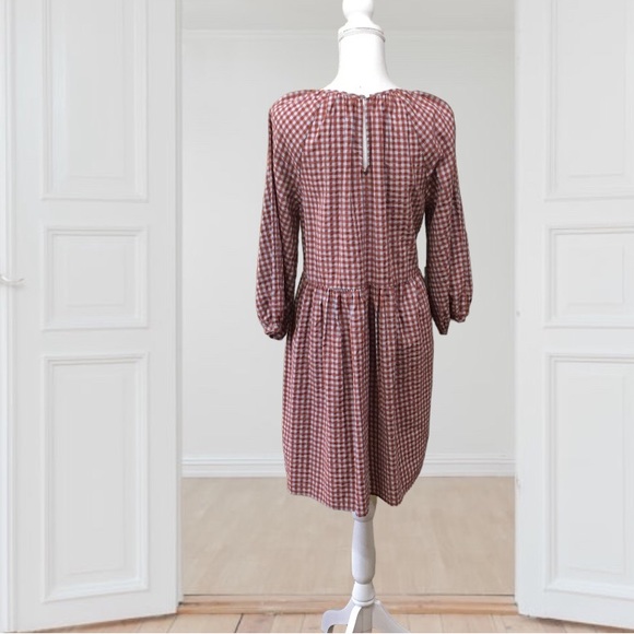 Madewell Easy Gingham Seersucker Cotton Dress Size 8 - Picture 7 of 14